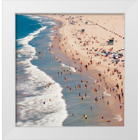 Beach Days White Modern Wood Framed Art Print by Singleton, Ashley