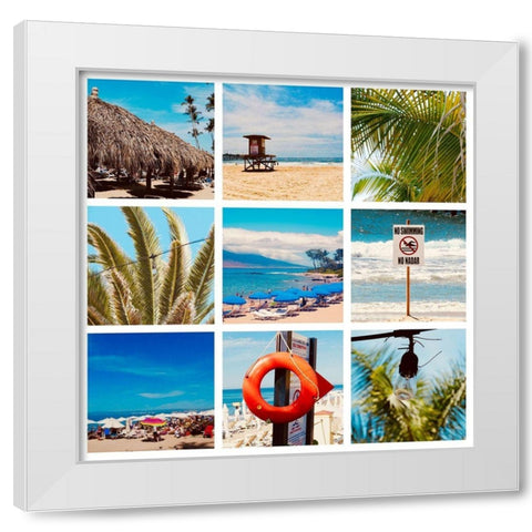 Beach Patch II White Modern Wood Framed Art Print by Singleton, Ashley