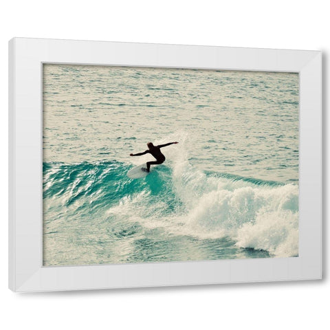 Surfer White Modern Wood Framed Art Print by Singleton, Ashley