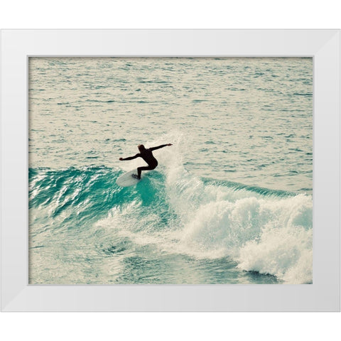 Surfer White Modern Wood Framed Art Print by Singleton, Ashley