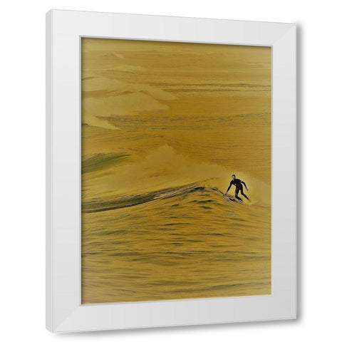 Surfer II White Modern Wood Framed Art Print by Singleton, Ashley