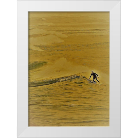 Surfer II White Modern Wood Framed Art Print by Singleton, Ashley