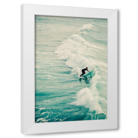 Surfer IV White Modern Wood Framed Art Print by Singleton, Ashley