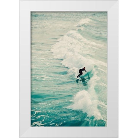 Surfer IV White Modern Wood Framed Art Print by Singleton, Ashley