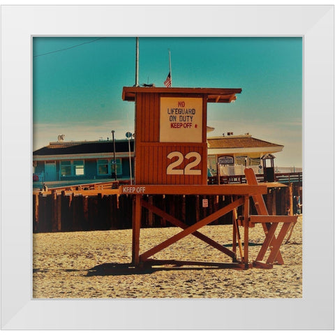 Guard Shack 22 White Modern Wood Framed Art Print by Singleton, Ashley