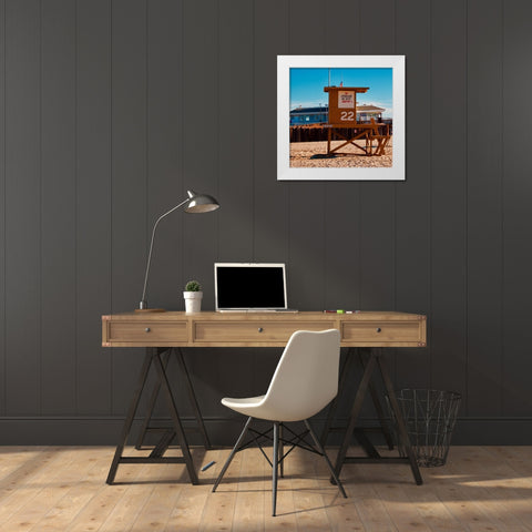 Guard Shack 22 II White Modern Wood Framed Art Print by Singleton, Ashley