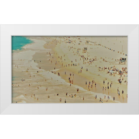 Beach I White Modern Wood Framed Art Print by Singleton, Ashley