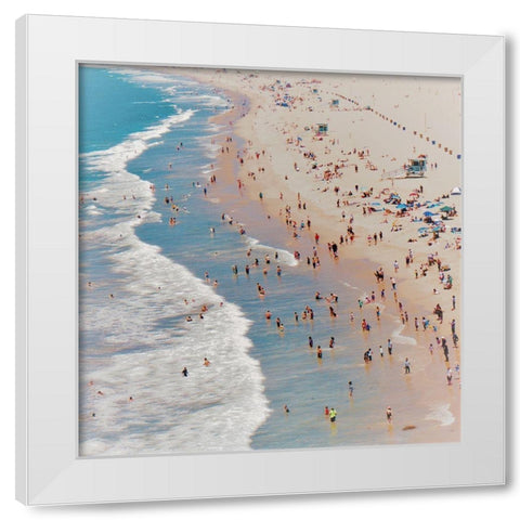 Beach III White Modern Wood Framed Art Print by Singleton, Ashley