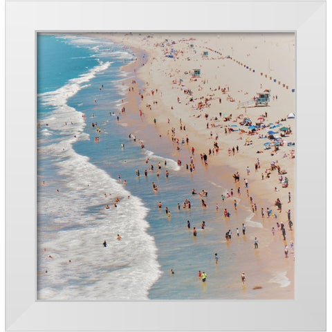 Beach III White Modern Wood Framed Art Print by Singleton, Ashley