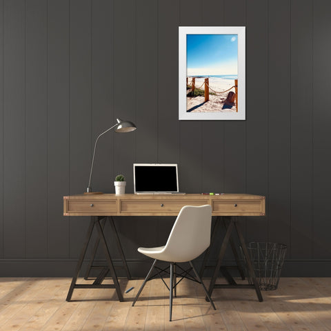 Fence Posts White Modern Wood Framed Art Print by Singleton, Ashley