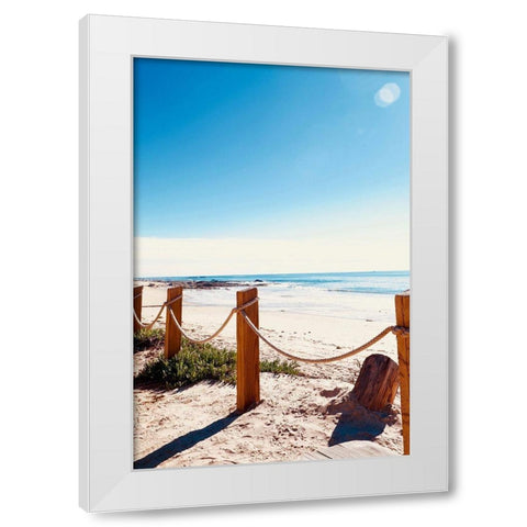 Fence Posts White Modern Wood Framed Art Print by Singleton, Ashley