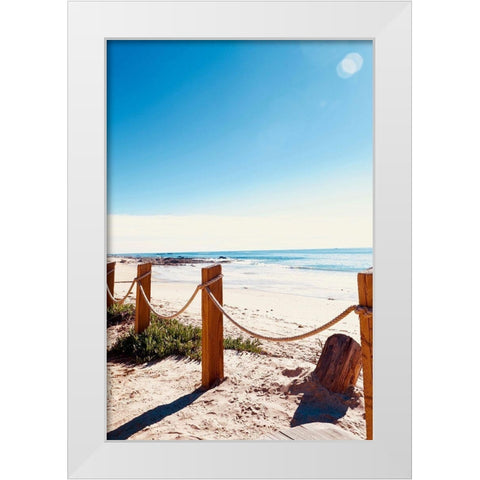 Fence Posts White Modern Wood Framed Art Print by Singleton, Ashley
