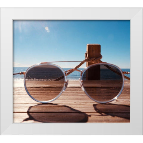 Shades IV White Modern Wood Framed Art Print by Singleton, Ashley