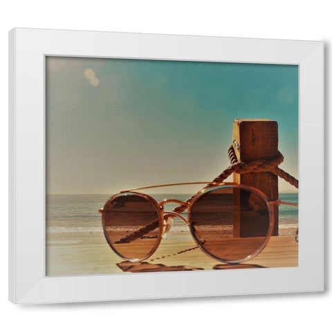 Shades V White Modern Wood Framed Art Print by Singleton, Ashley