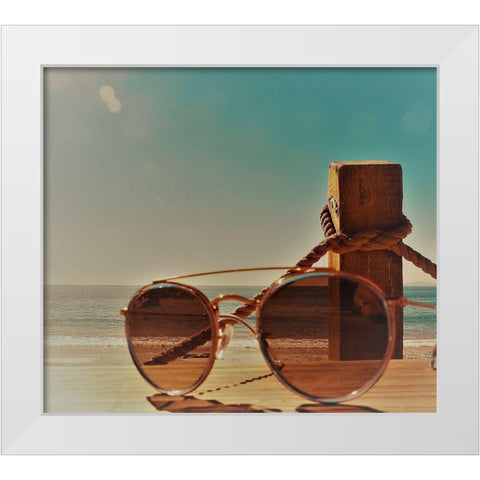 Shades V White Modern Wood Framed Art Print by Singleton, Ashley