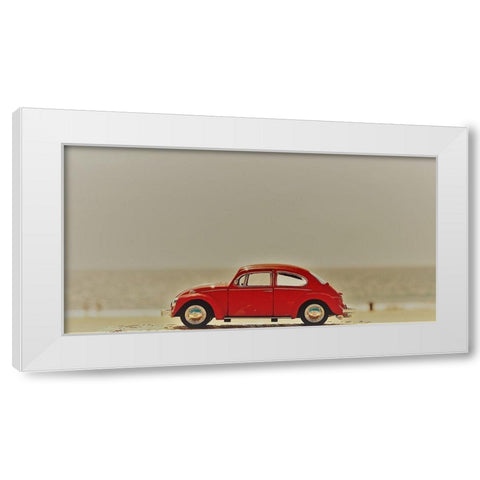 Red Car White Modern Wood Framed Art Print by Singleton, Ashley