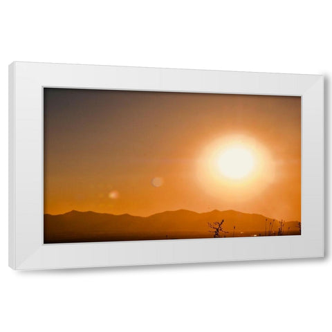 Desertscape White Modern Wood Framed Art Print by Singleton, Ashley