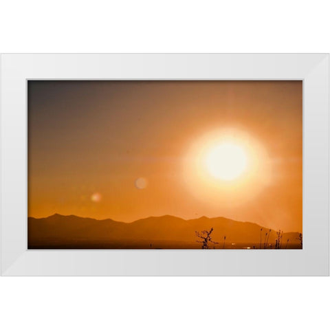 Desertscape White Modern Wood Framed Art Print by Singleton, Ashley