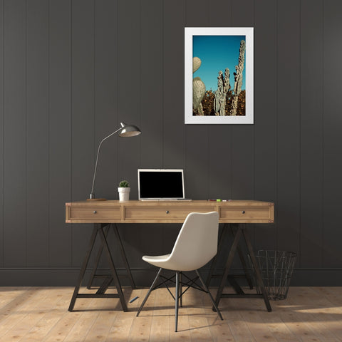 Cactus V White Modern Wood Framed Art Print by Singleton, Ashley
