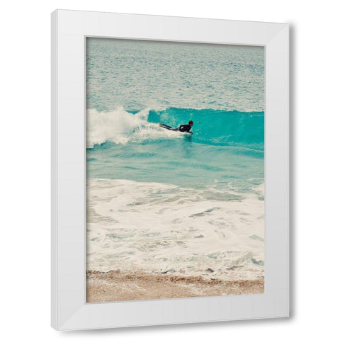 Surfs Up White Modern Wood Framed Art Print by Singleton, Ashley