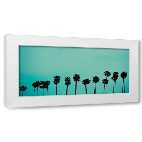 Palms in Color White Modern Wood Framed Art Print by Singleton, Ashley