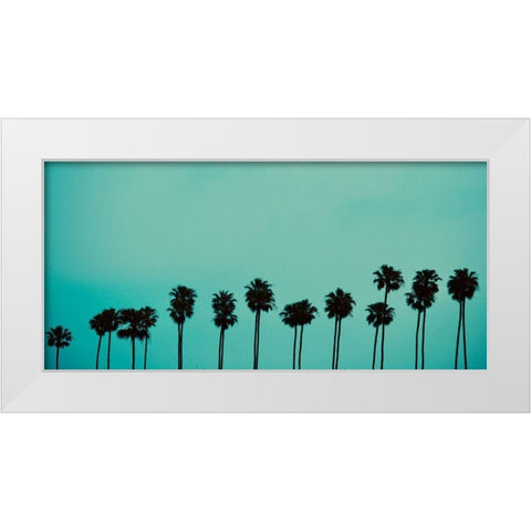 Palms in Color White Modern Wood Framed Art Print by Singleton, Ashley