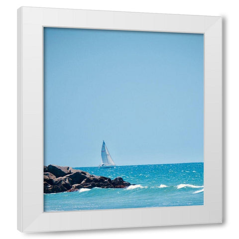 Hello Sailor White Modern Wood Framed Art Print by Singleton, Ashley