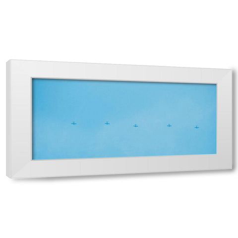 Planes White Modern Wood Framed Art Print by Singleton, Ashley