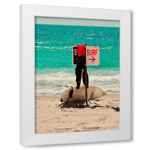 Surf White Modern Wood Framed Art Print by Singleton, Ashley