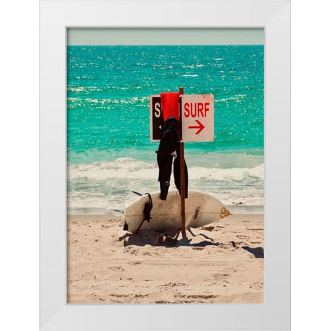 Surf White Modern Wood Framed Art Print by Singleton, Ashley