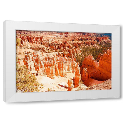 Rooftop Tent White Modern Wood Framed Art Print by Singleton, Ashley