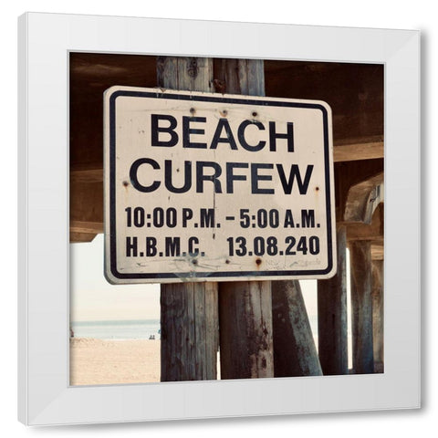 Curfew White Modern Wood Framed Art Print by Singleton, Ashley