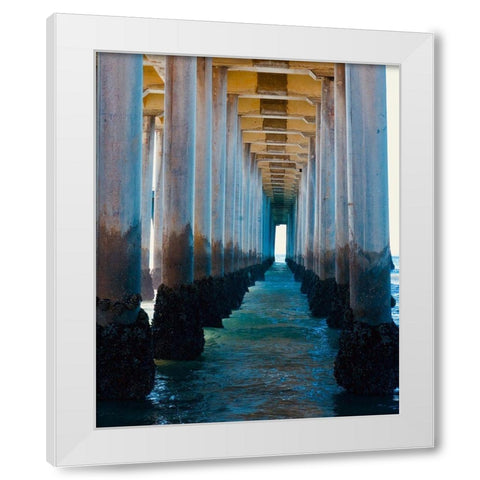 Pier   White Modern Wood Framed Art Print by Singleton, Ashley