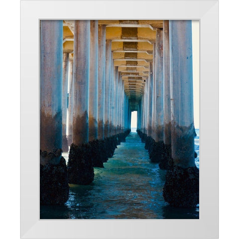 Pier   White Modern Wood Framed Art Print by Singleton, Ashley