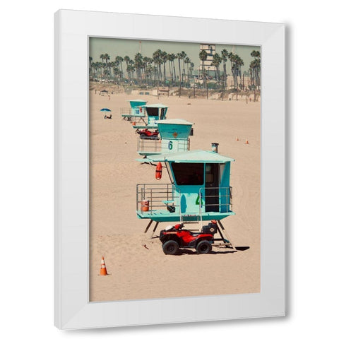 Towers White Modern Wood Framed Art Print by Singleton, Ashley