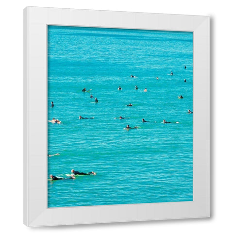 Surfer Buoys II White Modern Wood Framed Art Print by Singleton, Ashley