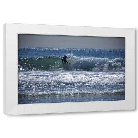 Surfer Buds White Modern Wood Framed Art Print by Singleton, Ashley