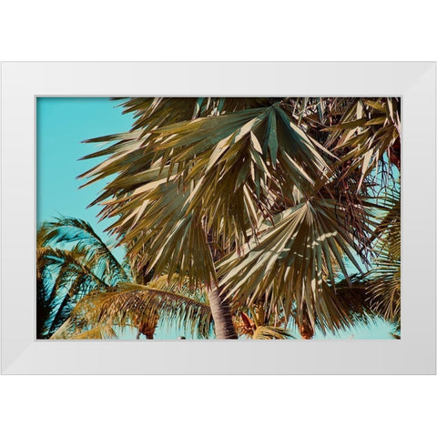 Leaves White Modern Wood Framed Art Print by Singleton, Ashley