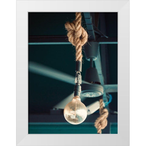 Bulb White Modern Wood Framed Art Print by Singleton, Ashley