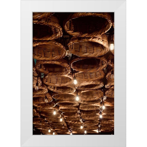 Bulbs and Baskets White Modern Wood Framed Art Print by Singleton, Ashley