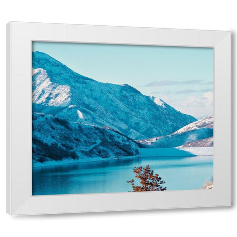Winter Lake White Modern Wood Framed Art Print by Singleton, Ashley
