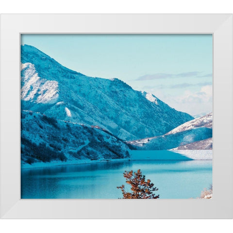 Winter Lake White Modern Wood Framed Art Print by Singleton, Ashley