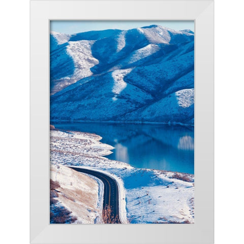 Winter Road II White Modern Wood Framed Art Print by Singleton, Ashley