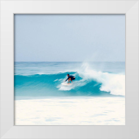 Wave Runner II White Modern Wood Framed Art Print by Singleton, Ashley