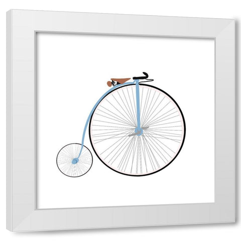 High Wheeler White Modern Wood Framed Art Print by Singleton, Ashley