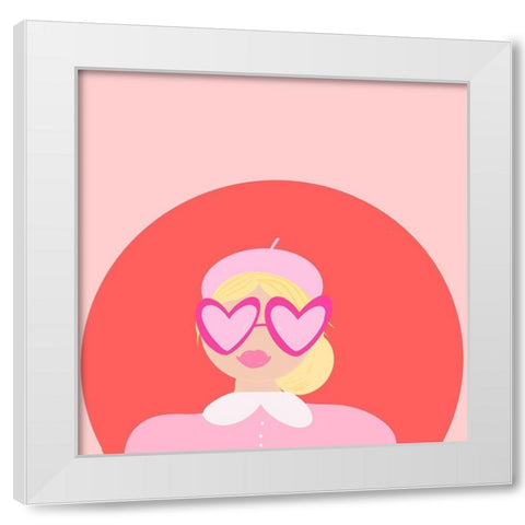 Mademoiselle III White Modern Wood Framed Art Print by Singleton, Ashley