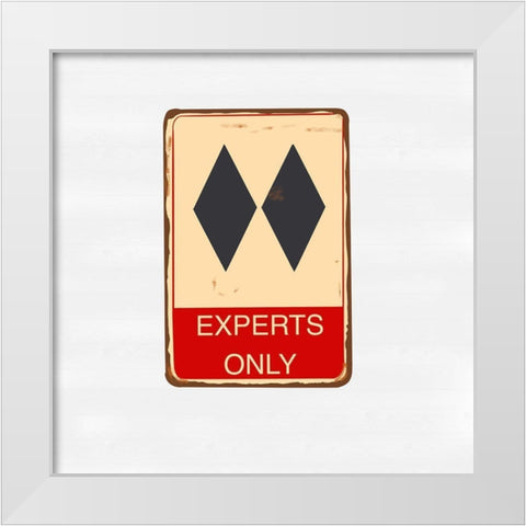 Experts Only White Modern Wood Framed Art Print by Singleton, Ashley