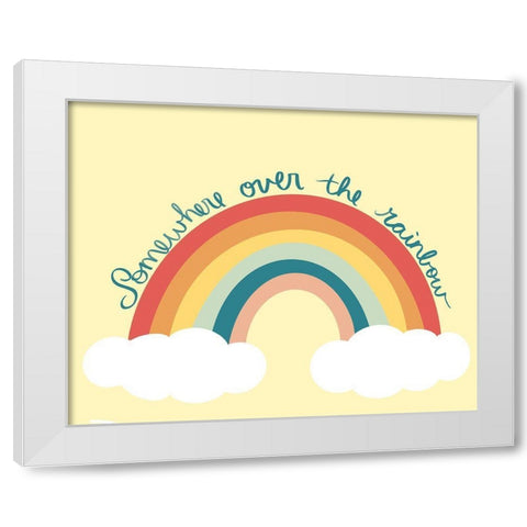 Rainbow White Modern Wood Framed Art Print by Singleton, Ashley