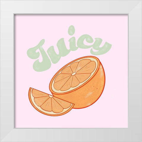Juicy White Modern Wood Framed Art Print by Singleton, Ashley