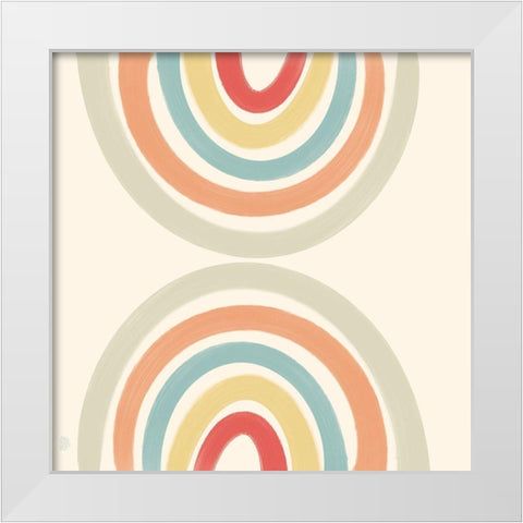 Rainbows White Modern Wood Framed Art Print by Singleton, Ashley